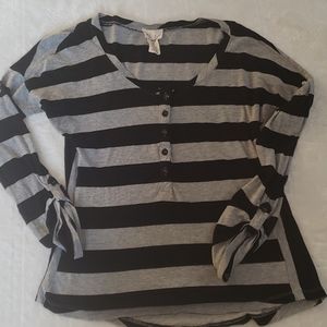 Stripped long sleeve top small